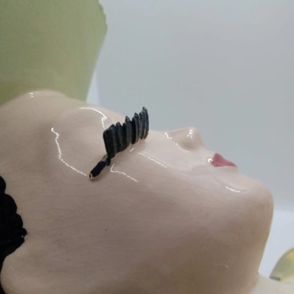 Rare 11" Vintage BETTY LOU NICHOLS Lady head Vase - Picture 9 of 10